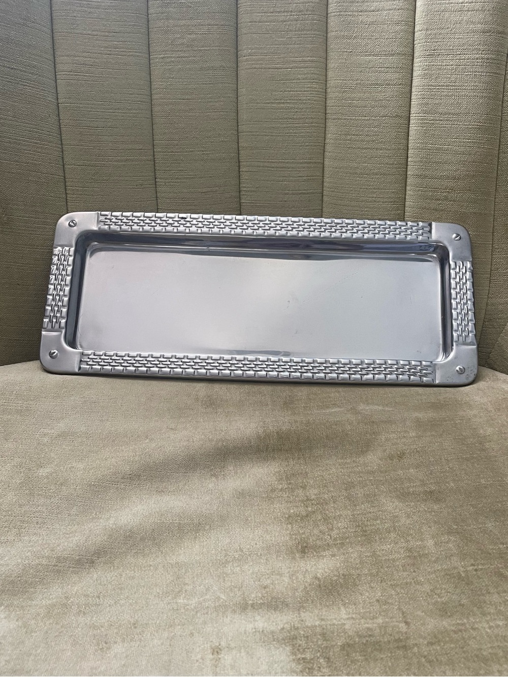 Ralph Lauren Home Watchband Bar Kitchen Serving Tray 18/8 Stainless Steel
